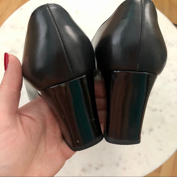 Ferragamo Black Block Heels - Picture 6 of 7